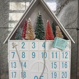 NWT- Festive Christmas Advent Calendar with Colorful Trees and Lighting